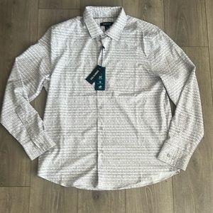 Kenneth Cole men’s long sleeve button down light gray